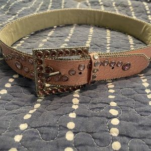 Girls pink western belt with bling